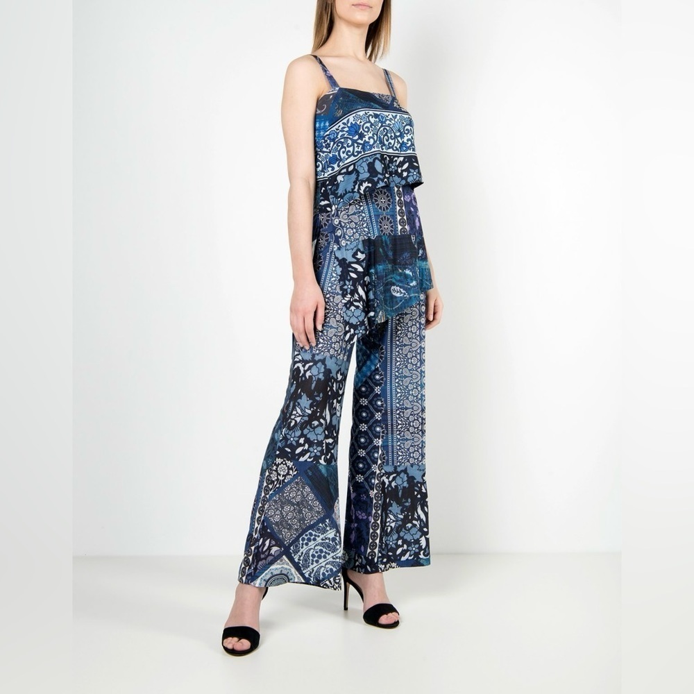 Desigual floral  graphic jumpsuit overall M NWT